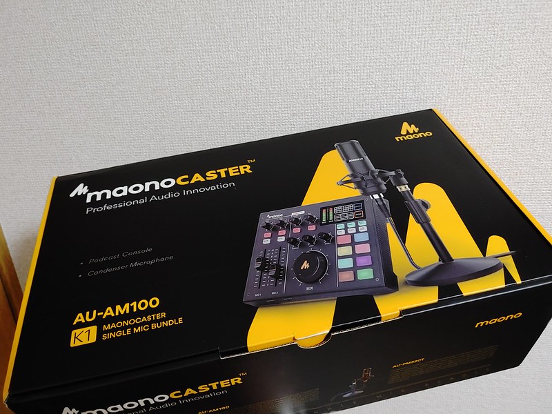 Kickstarterでバックしたポッドキャスト向けミキサー「MAONOCASTER」届いた